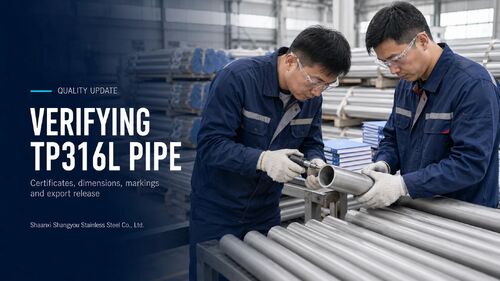 Latest company news about How Shangyou Verifies ASTM A312 TP316L Pipe Before Export