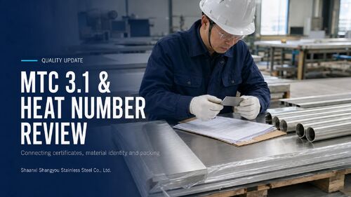 Latest company news about MTC 3.1 and Heat Number Review for Stainless Steel Export Orders